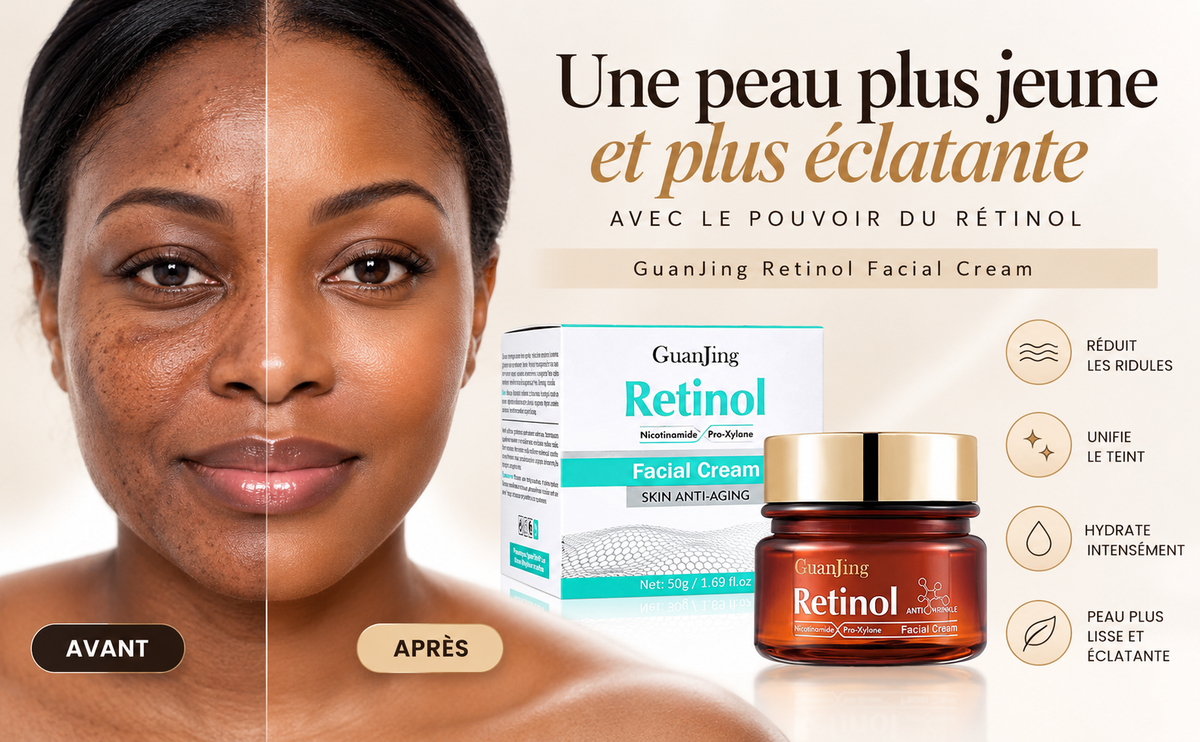 Retinol Cream - Crème Visage - Anti-Age - Anti Rides - Peaux à tendance acnéique. 1 acheté= 1 Offert