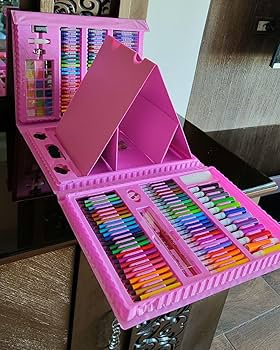 Kit de Coloriage 208 Pièces - Mallette d'Art Complète avec Chevalet