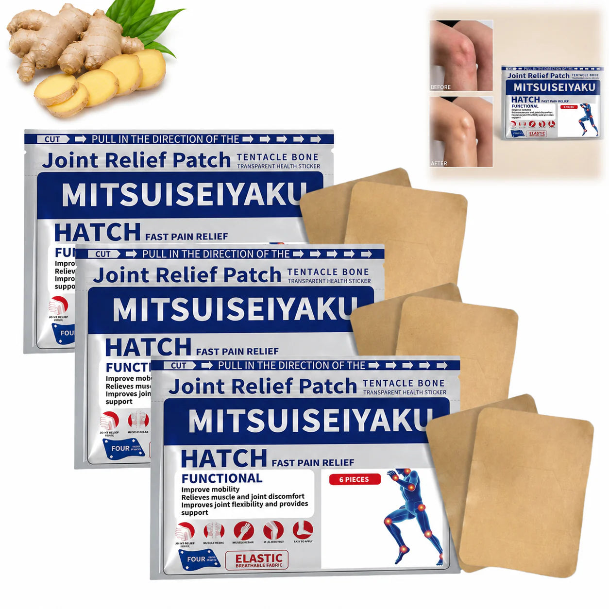 PATCH JAPONAIS ANTI-DOULEURS MITSUI SEIYAKU 🌿