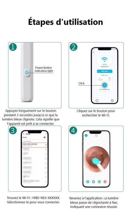 Nettoyeur d'oreille à caméra | Otoscope™