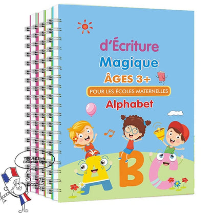 Cahier de Copie Magique pour Enfants avec Stylo Réutilisable