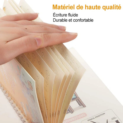 Cahier de Copie Magique pour Enfants avec Stylo Réutilisable