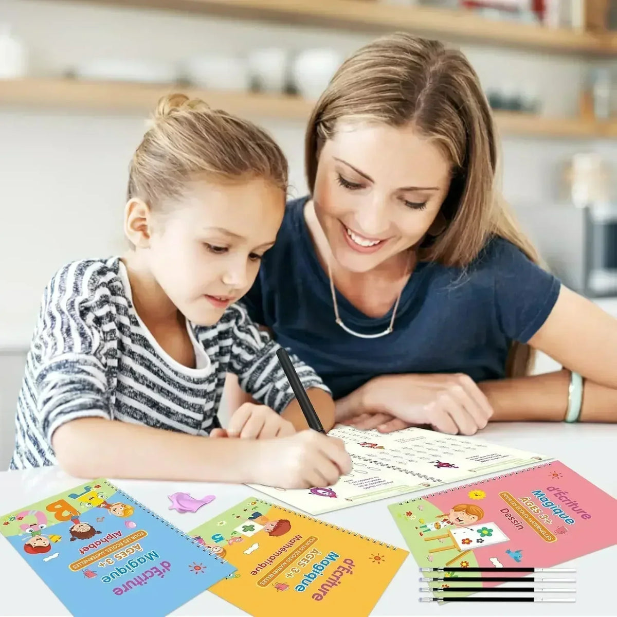 Pack de 4 Cahiers Magiques Réutilisables –  Funnybook™ (T)