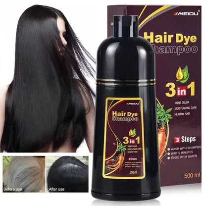 Le secret des cheveux noirs sublimes : Shampoing Black Hair 3 en 1 (N-F)