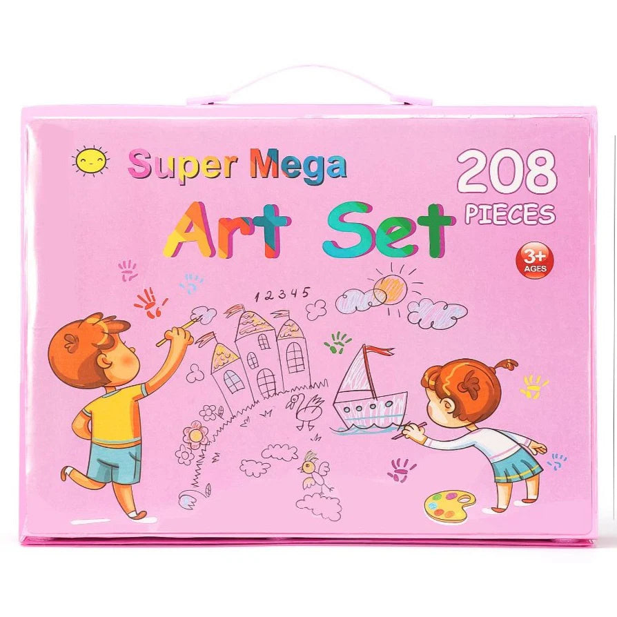 Kit de Coloriage 208 Pièces - Mallette d'Art Complète avec Chevalet